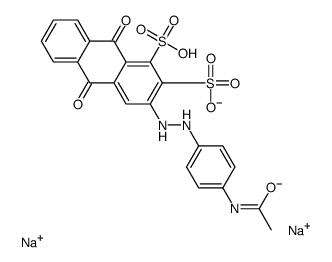 disodium [[4-(acetylamino)phenyl]amino]amino-9,10-dihydro-9,10-dioxoanthracenedisulphonate结构式