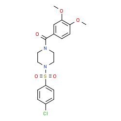 (4-((4-chlorophenyl)sulfonyl)piperazin-1-yl)(3,4-dimethoxyphenyl)methanone Structure