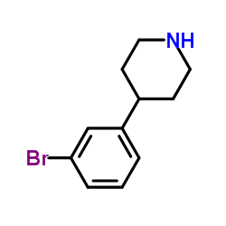 4-(3-溴苯基)哌啶结构式