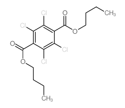 1,4-Benzenedicarboxylicacid, 2,3,5,6-tetrachloro-, 1,4-dibutyl ester结构式