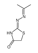 1-(propan-2-ylidene)-2-(4-oxo-thiazolidin-2-ylidene)hydrazine Structure