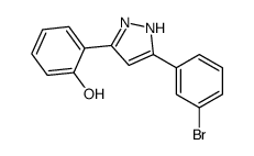 6-[5-(3-bromophenyl)-1,2-dihydropyrazol-3-ylidene]cyclohexa-2,4-dien-1-one结构式