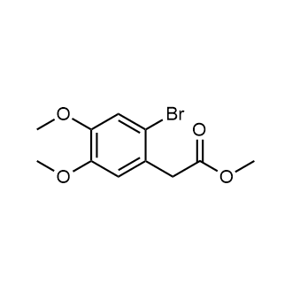 2-(2-溴-4,5-二甲氧基苯基)乙酸甲酯结构式