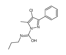 4-chloro-5-methyl-3-phenyl-N-propylpyrazole-1-carboxamide结构式