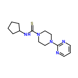 N-cyclopentyl-4-pyrimidin-2-ylpiperazine-1-carbothioamide Structure