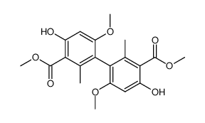 (rac)-dimethyl 4,4'-dihydroxy-6,6'-dimethoxy-2,2'-dimethyl-1,1'-biphenyl-3,3'-dicarboxylate结构式