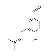 4-hydroxy-3-(3-methylbut-2-enyl)benzaldehyde结构式