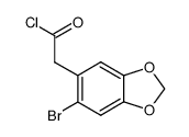 2-(6-bromo-1,3-benzodioxol-5-yl)acetyl chloride Structure