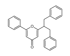 2-(1,3-Diphenylpropan-2-yl)-6-phenyl-4H-pyran-4-one Structure