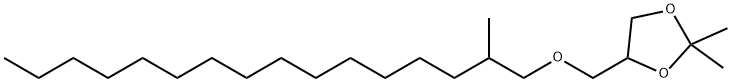 2,2-Dimethyl-4-[[(2-methylhexadecyl)oxy]methyl]-1,3-dioxolane结构式