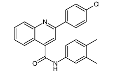 2-(4-chlorophenyl)-N-(3,4-dimethylphenyl)quinoline-4-carboxamide Structure