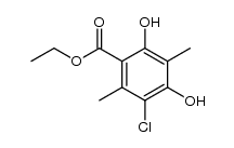 ethyl 3-chloro-4,6-dihydroxy-2,5-dimethylbenzoate Structure