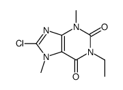 8-chloro-1-ethyl-3,7-dimethylpurine-2,6-dione Structure