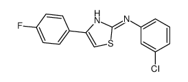 N-(3-chlorophenyl)-4-(4-fluorophenyl)-1,3-thiazol-2-amine Structure