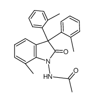 1-acetylamino-7-methyl-3,3-di-o-tolyl-1,3-dihydro-indol-2-one Structure