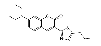 7-diethylamino-3-(5-propyl-[1,3,4]thiadiazol-2-yl)-chromen-2-one Structure