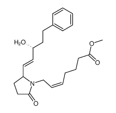 (Z)-7-[2-((E)-3-Hydroxy-5-phenyl-pent-1-enyl)-5-oxo-pyrrolidin-1-yl]-hept-5-enoic acid methyl ester结构式