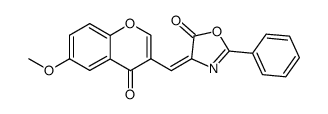 4-(6-methoxy-4-oxo-4H-chromen-3-ylmethylene)-2-phenyl-4H-oxazol-5-one Structure