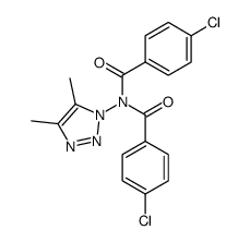 4,4'-dichloro-N-(4,5-dimethyl-[1,2,3]triazol-1-yl)-dibenzamide结构式