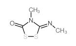 4-methyl-5-methylimino-1,2,4-dithiazolidin-3-one structure