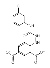 3-(3-chlorophenyl)-1-[(2,4-dinitrophenyl)amino]urea structure