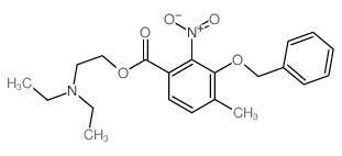 Benzoic acid,4-methyl-2-nitro-3-(phenylmethoxy)-, 2-(diethylamino)ethyl ester Structure