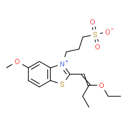 2-(2-ethoxybut-1-enyl)-5-methoxy-3-(3-sulphonatopropyl)benzothiazolium Structure