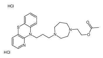 2-[4-(3-pyrido[3,2-b][1,4]benzothiazin-10-ylpropyl)-1,4-diazepan-1-yl]ethyl acetate,dihydrochloride Structure