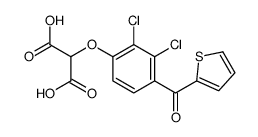 2-[2,3-dichloro-4-(thiophene-2-carbonyl)phenoxy]propanedioic acid结构式