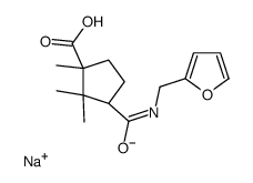 sodium,(1R,3S)-3-(furan-2-ylmethylcarbamoyl)-1,2,2-trimethylcyclopentane-1-carboxylate结构式