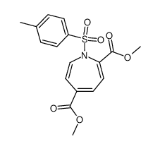 N-(p-toluenesulphonyl)-2,5-dimethoxycarbonyl-1H-azepine结构式