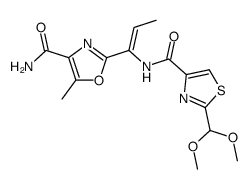 2-[1-(2-dimethoxymethyl-thiazole-4-carbonylamino)-propenyl]-5-methyl-oxazole-4-carboxylic acid amide Structure