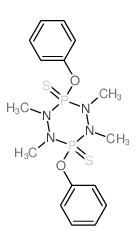 1,2,4,5,3,6-Tetrazadiphosphorine,hexahydro-1,2,4,5-tetramethyl-3,6-diphenoxy-, 3,6-disulfide picture