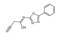 2-cyano-N-(5-phenyl-1,3,4-oxadiazol-2-yl)acetamide结构式