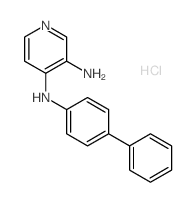 Pyridine, 3-amino-4-(4-biphenylylamino)-, dihydrochloride Structure