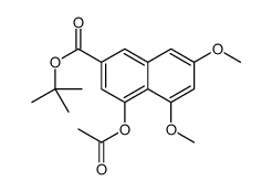 4-(乙酰基氧基)-5,7-二甲氧基-2-萘羧酸 1,1-二甲基乙酯结构式