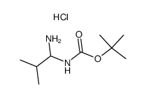 N-(1-aminoisobityl)carbamic acid tert-butyl ester hydrochloride Structure