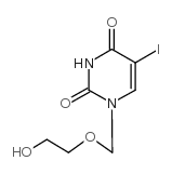 1-(2-羟基乙氧基甲基)-5-碘-1H-嘧啶-2,4-二酮结构式