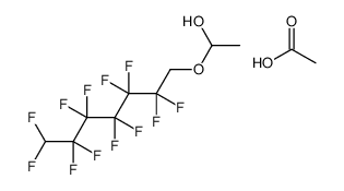 acetic acid,1-(2,2,3,3,4,4,5,5,6,6,7,7-dodecafluoroheptoxy)ethanol Structure