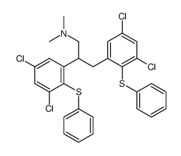 2,3-bis(3,5-dichloro-2-phenylsulfanylphenyl)-N,N-dimethylpropan-1-amine Structure