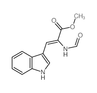 Methyl 2-(formylamino)-3-(1H-indol-3-yl)acrylate structure