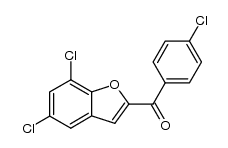 5,7-DICHLORO-2-(4-CHLOROBENZOYL)BENZOFURAN structure