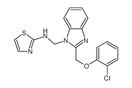 Benzimidazole, 2-((o-chlorophenoxy)methyl)-1-((2-thiazolylamino)methyl )- structure