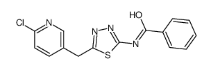 N-[5-[(6-chloropyridin-3-yl)methyl]-1,3,4-thiadiazol-2-yl]benzamide Structure