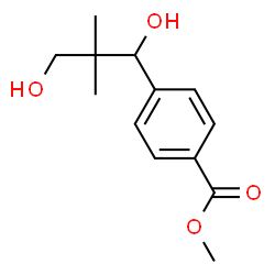 Benzoic acid, 4-(1,3-dihydroxy-2,2-dimethylpropyl)-, methyl ester (9CI) Structure