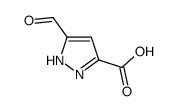 5-formyl-1H-pyrazole-3-carboxylic acid Structure