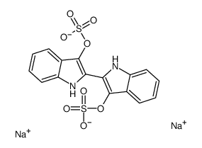 disodium,[2-(3-sulfonatooxy-1H-indol-2-yl)-1H-indol-3-yl] sulfate Structure