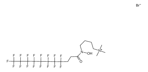 {4-[(4,4,5,5,6,6,7,7,8,8,9,9,10,10,11,11,11-Heptadecafluoro-undecanoyl)-hydroxy-amino]-butyl}-trimethyl-ammonium; bromide结构式