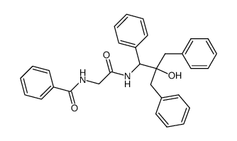 hippuric acid-(2-benzyl-2-hydroxy-1,3-diphenyl-propylamide)结构式