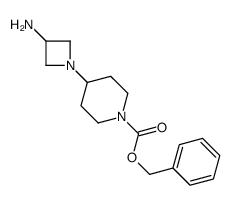 4-(3-氨基氮杂环丁烷-1-基)哌啶-1-甲酸苄酯结构式